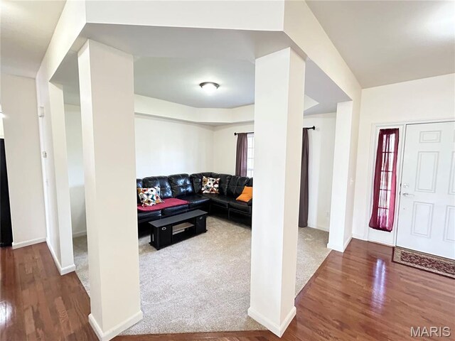 833 Harding St, Saint Peters, MO 63376 - foyer entrance with wood finished floors and baseboards