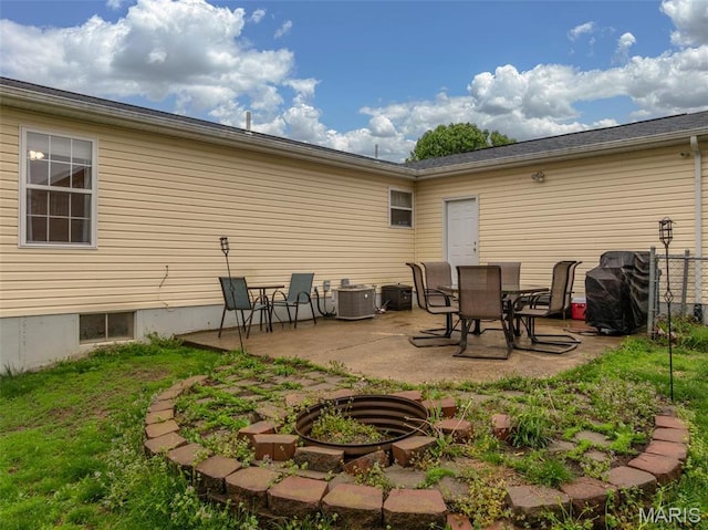 2250 Pinta Dr, Warrenton, MO 63383 - rear view of property with a patio area, central AC, and outdoor dining area