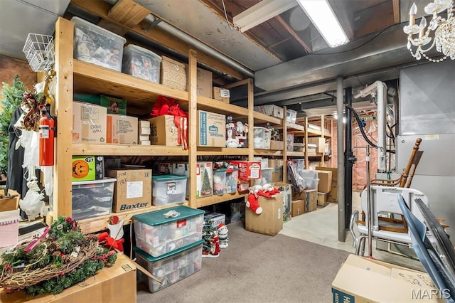 view of storage room