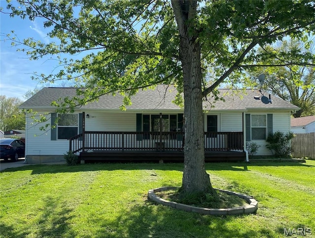 1340 Denmark Rd, Union, MO 63084 - single story home featuring a deck