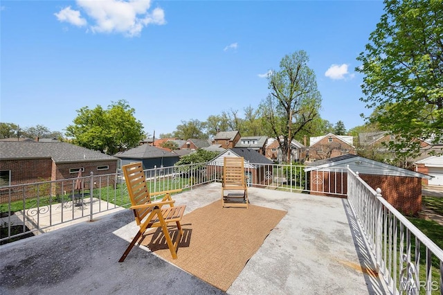 6623 Neosho St, Saint Louis, MO 63109 - view of patio / terrace featuring a residential view and fence