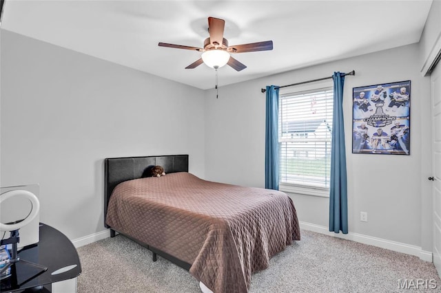1103 Baseball Dr, Foristell, MO 63348 - bedroom with carpet floors, baseboards, and ceiling fan