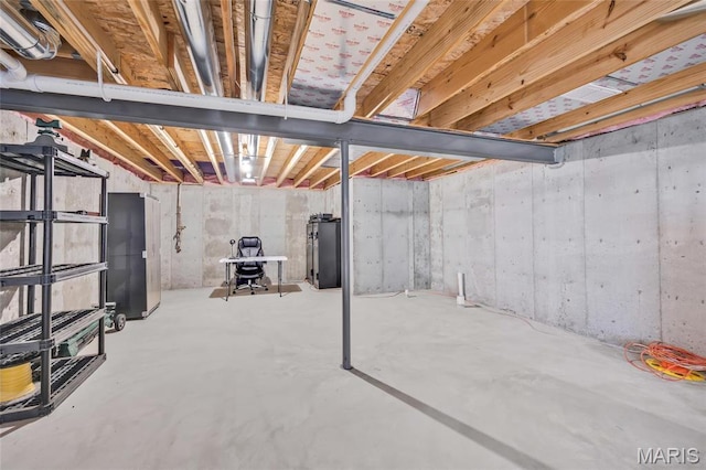 1103 Baseball Dr, Foristell, MO 63348 - unfinished below grade area with fridge