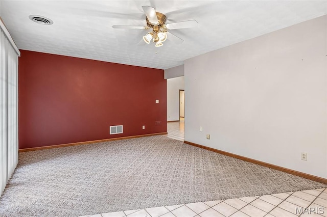 3581 Jarvis Rd, Hillsboro, MO 63050 - empty room featuring light carpet, ceiling fan, and baseboards