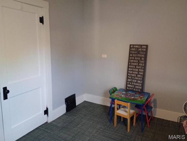 306 Kingshighway, East Alton, IL 62024 - game room with baseboards and carpet floors
