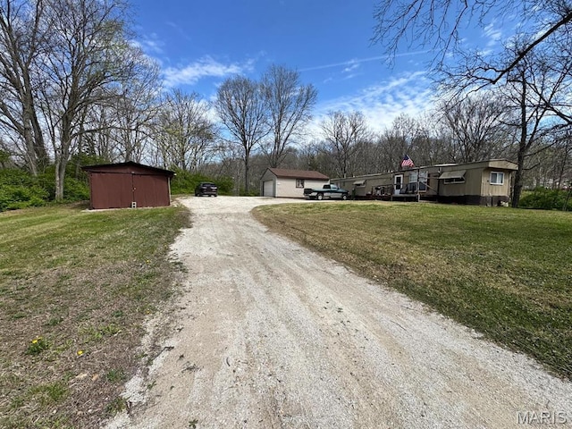 view of dirt / gravel road