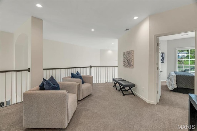 500 Overlook Terrace Court, Eureka, MO 63025 - living area with carpet flooring, recessed lighting, and baseboards