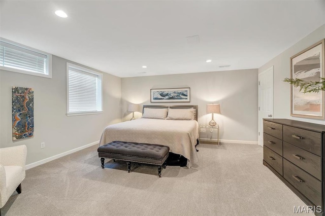 500 Overlook Terrace Court, Eureka, MO 63025 - bedroom featuring baseboards, light carpet, and recessed lighting