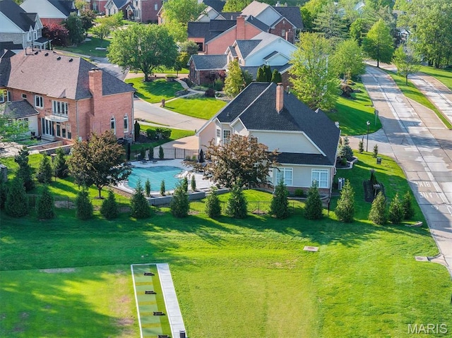 500 Overlook Terrace Court, Eureka, MO 63025 - aerial view of residential area featuring a pool area