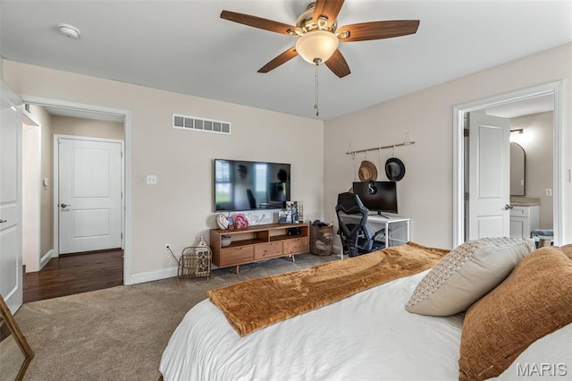 105 Shepherd Mountain Rd, Farmington, MO 63640 - bedroom with carpet, baseboards, and ceiling fan