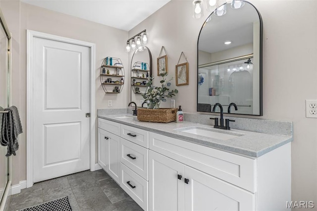105 Shepherd Mountain Rd, Farmington, MO 63640 - bathroom with an enclosed shower and double vanity