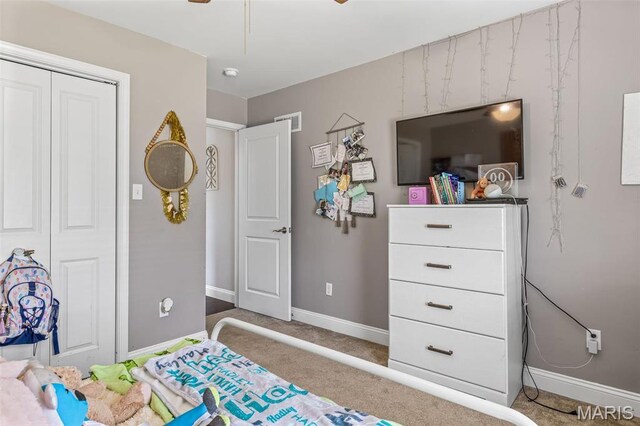 105 Shepherd Mountain Rd, Farmington, MO 63640 - carpeted bedroom featuring baseboards and a closet
