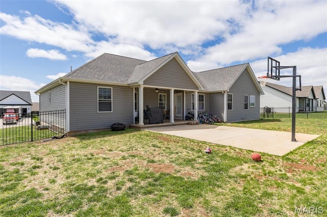 105 Shepherd Mountain Rd, Farmington, MO 63640 - back of house with a patio and roof with shingles