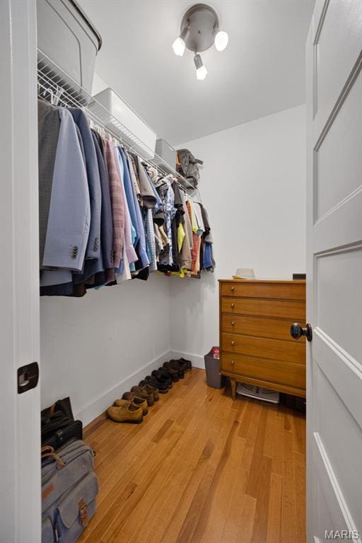 409 Pawnee Dr, Irondale, MO 63648 - walk in closet with wood finished floors