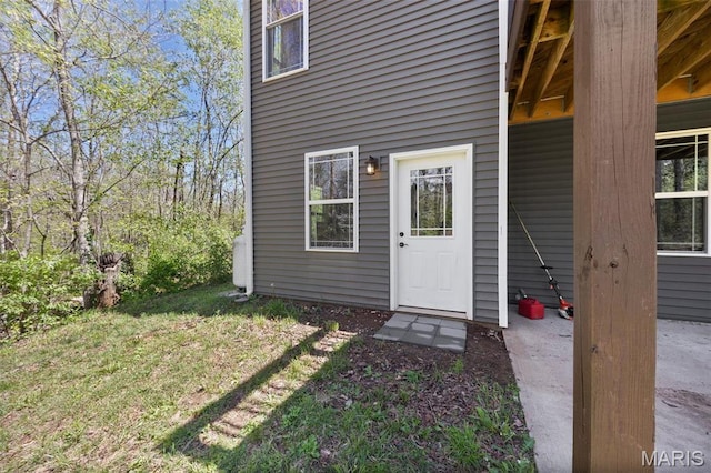 409 Pawnee Dr, Irondale, MO 63648 - view of exterior entry with a lawn