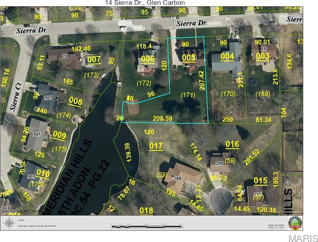 14 Sierra Dr, Glen Carbon, IL 62034 - aerial overview of property's location