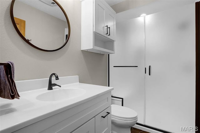 14 Sierra Dr, Glen Carbon, IL 62034 - bathroom with toilet, vanity, and tile patterned floors