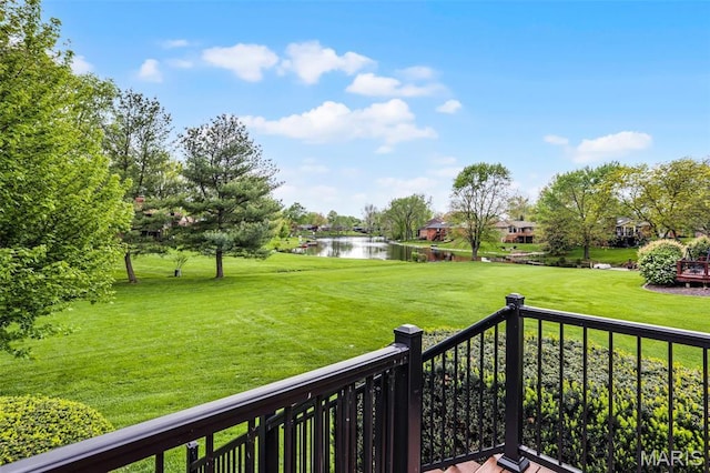 14 Sierra Dr, Glen Carbon, IL 62034 - view of grassy yard featuring a water view