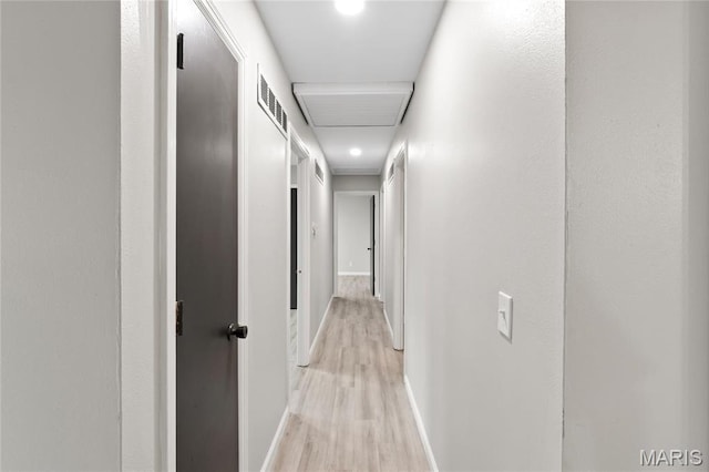 11735 Old Halls Ferry Rd, Florissant, MO 63033 - hallway featuring light wood-style flooring and baseboards