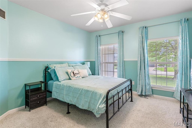 601 John David Dr, Farmington, MO 63640 - bedroom featuring baseboards, carpet floors, and ceiling fan