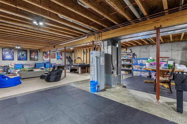 601 John David Dr, Farmington, MO 63640 - unfinished below grade area with water heater