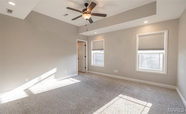 11175 Lexington Ln, Rolla, MO 65401 - unfurnished room with ceiling fan, light carpet, recessed lighting, and baseboards