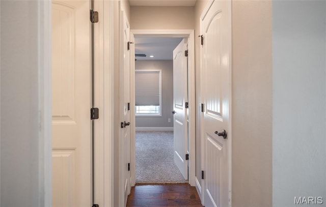 11175 Lexington Ln, Rolla, MO 65401 - corridor featuring dark wood-style floors and baseboards