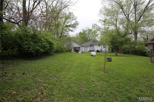 view of green lawn
