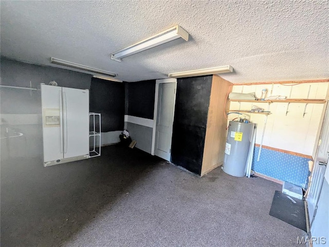 401 E Grand Ave, Campbell, MO 63933 - below grade area featuring water heater and a textured ceiling