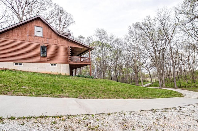 234 SE 350th St, Carrollton, IL 62016 - view of property exterior featuring a lawn and log exterior