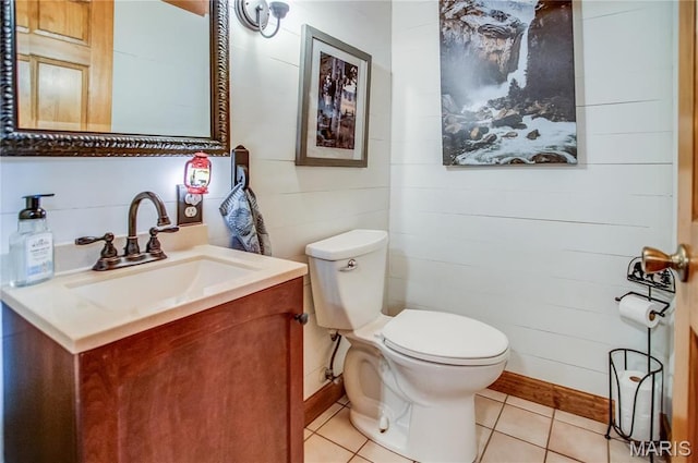 234 SE 350th St, Carrollton, IL 62016 - half bathroom with toilet, tile patterned flooring, and vanity
