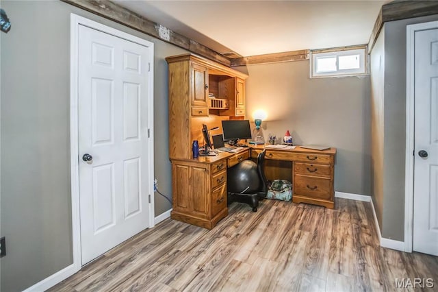 234 SE 350th St, Carrollton, IL 62016 - home office featuring light wood finished floors and baseboards