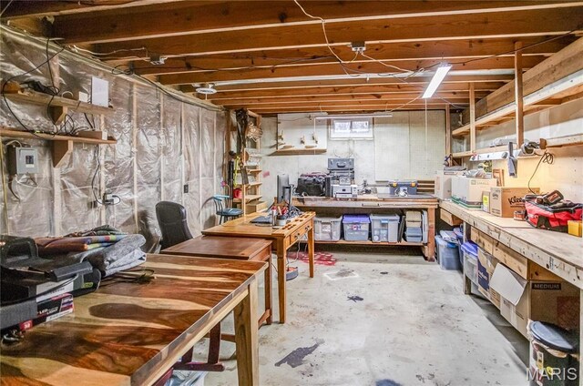 234 SE 350th St, Carrollton, IL 62016 - basement with a workshop area
