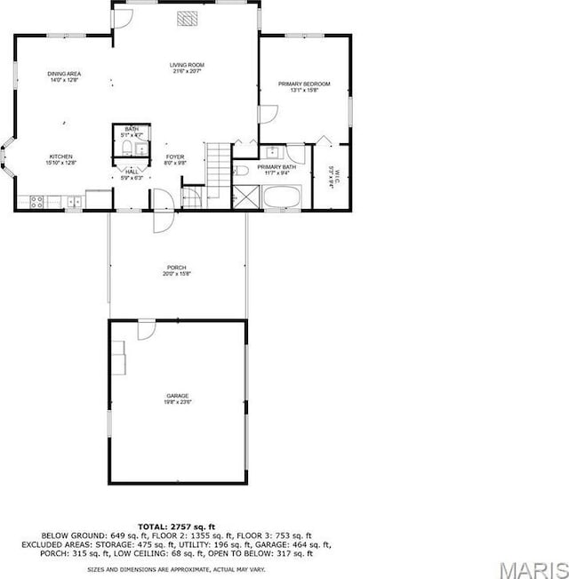 234 SE 350th St, Carrollton, IL 62016 - floor plan / room layout
