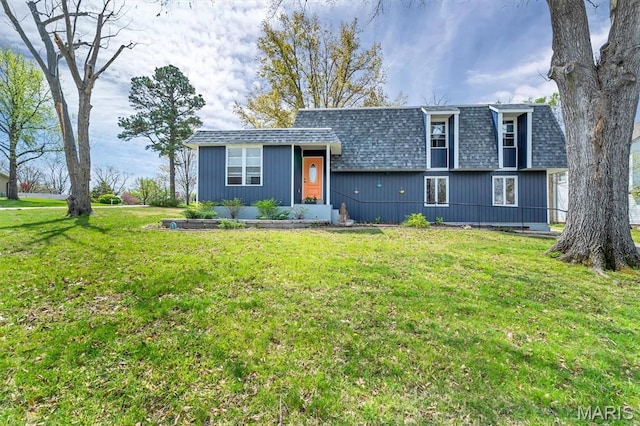 1 Picardy Dr, Lake St Louis, MO 63367 - view of front of property with roof with shingles, mansard roof, and a front yard