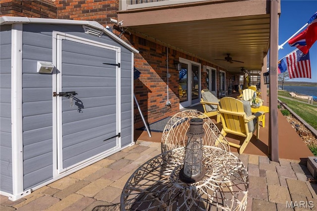 1757 Rue Marseilles, Bonne Terre, MO 63628 - view of patio / terrace featuring a ceiling fan and outdoor dining area