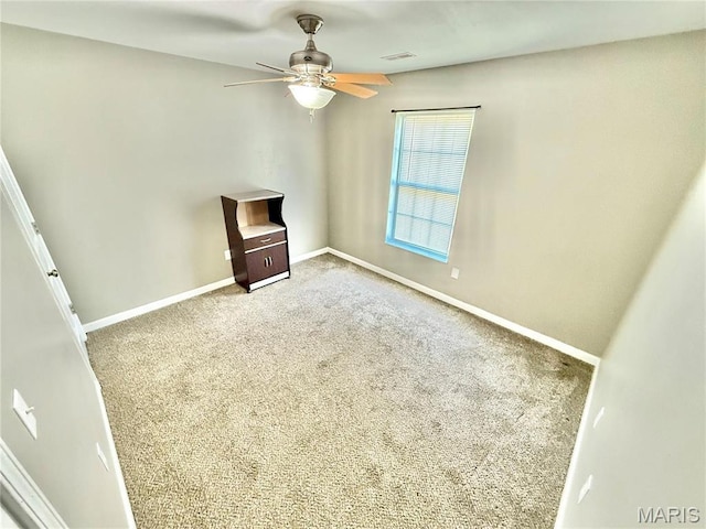 113 N Long St, Bonne Terre, MO 63628 - unfurnished living room with a ceiling fan, carpet, and baseboards