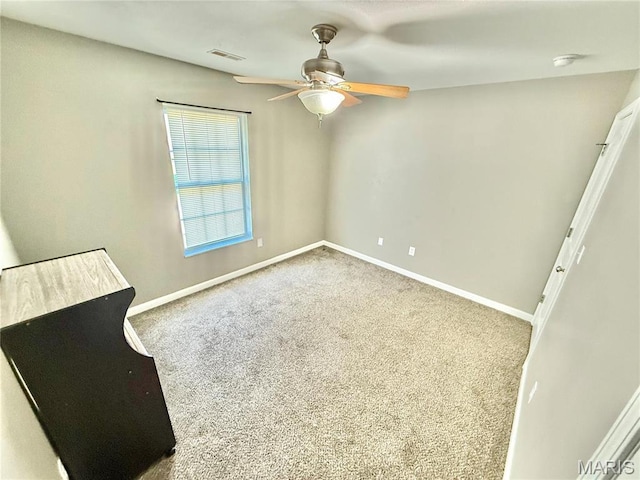 113 N Long St, Bonne Terre, MO 63628 - unfurnished room with ceiling fan, carpet floors, baseboards, and a smoke detector