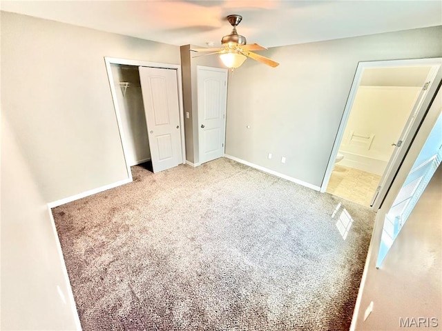 113 N Long St, Bonne Terre, MO 63628 - unfurnished bedroom featuring carpet flooring, a closet, baseboards, and ensuite bath