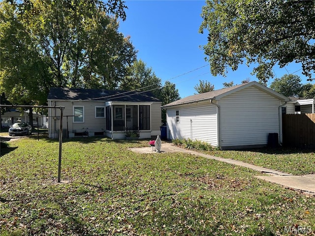 1717 Spring Ave, Granite City, IL 62040 - rear view of property featuring a sunroom