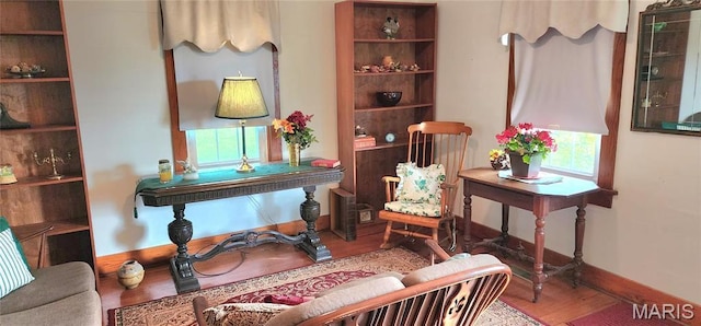 500 Church St, Chester, IL 62233 - living area featuring wood finished floors and baseboards