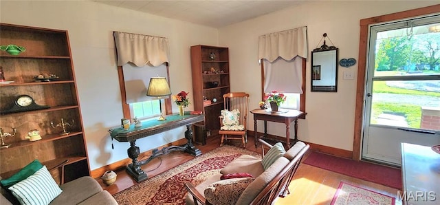 500 Church St, Chester, IL 62233 - home office with wood finished floors and baseboards
