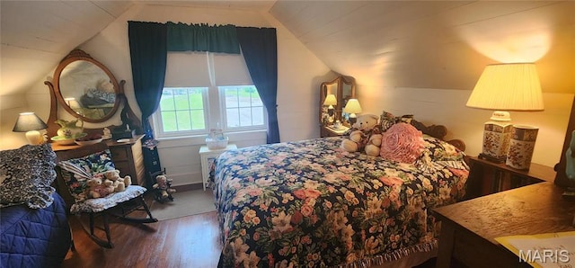500 Church St, Chester, IL 62233 - bedroom with wood finished floors and lofted ceiling