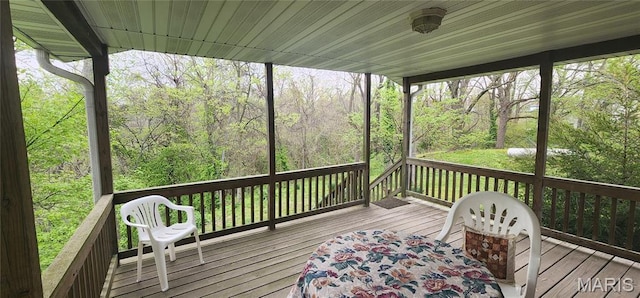 500 Church St, Chester, IL 62233 - wooden terrace featuring a view of trees