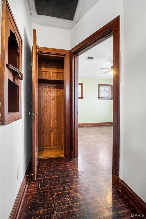 hallway with baseboards