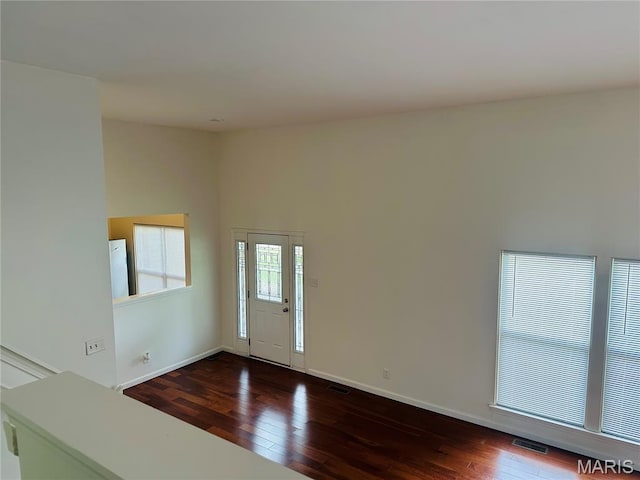 698 Carriage Ln, Hazelwood, MO 63042 - entryway featuring hardwood / wood-style flooring and baseboards