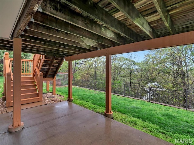 535 Vista Hills Ct, Eureka, MO 63025 - view of patio featuring stairway