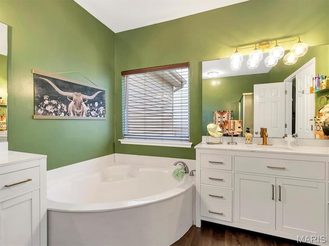 535 Vista Hills Ct, Eureka, MO 63025 - bathroom featuring vanity, a garden tub, and a stall shower