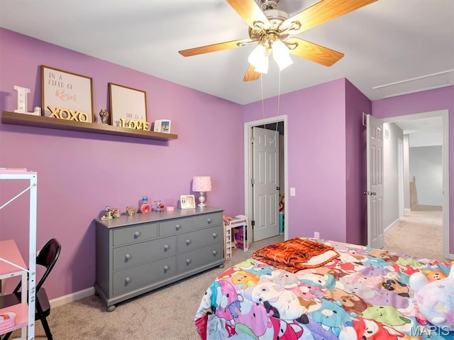 535 Vista Hills Ct, Eureka, MO 63025 - bedroom featuring carpet, ceiling fan, and baseboards