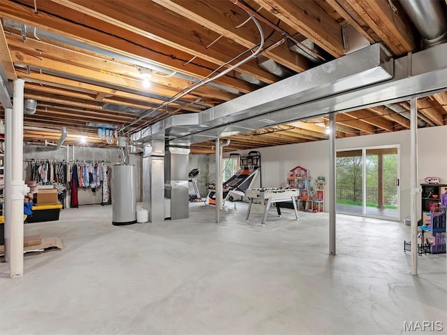 535 Vista Hills Ct, Eureka, MO 63025 - basement featuring gas water heater and heating unit